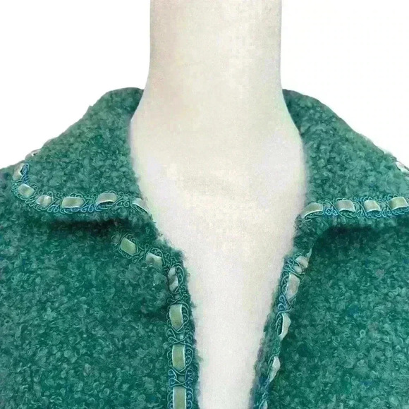 SIMONTON Says by George Simonton Wool Blend &  Velvet Trim Coat Jacket. Size S/M - Picture 6 of 9